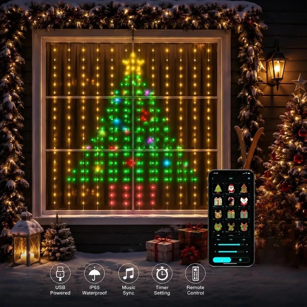 ไฟประดับคริสต์มาสแบบสาย ไฟม่าน - Led Fairy String Lights บทวิจารณ์และราคา