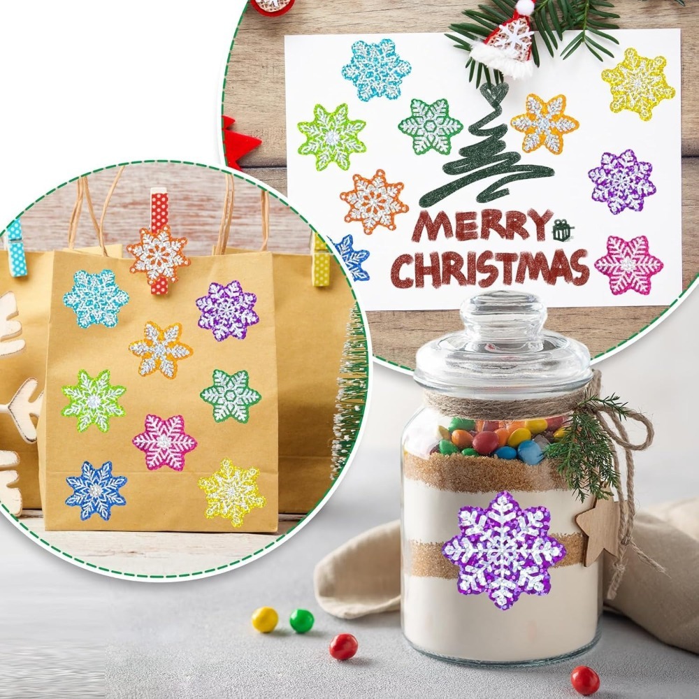 สติ๊กเกอร์ตกแต่งคริสต์มาส 500  - Snowflake Window Decal บทวิจารณ์และราคา