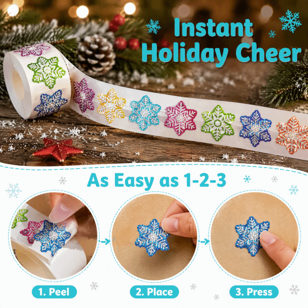 สติ๊กเกอร์ตกแต่งคริสต์มาส 500  - Snowflake Window Decal บทวิจารณ์และราคา