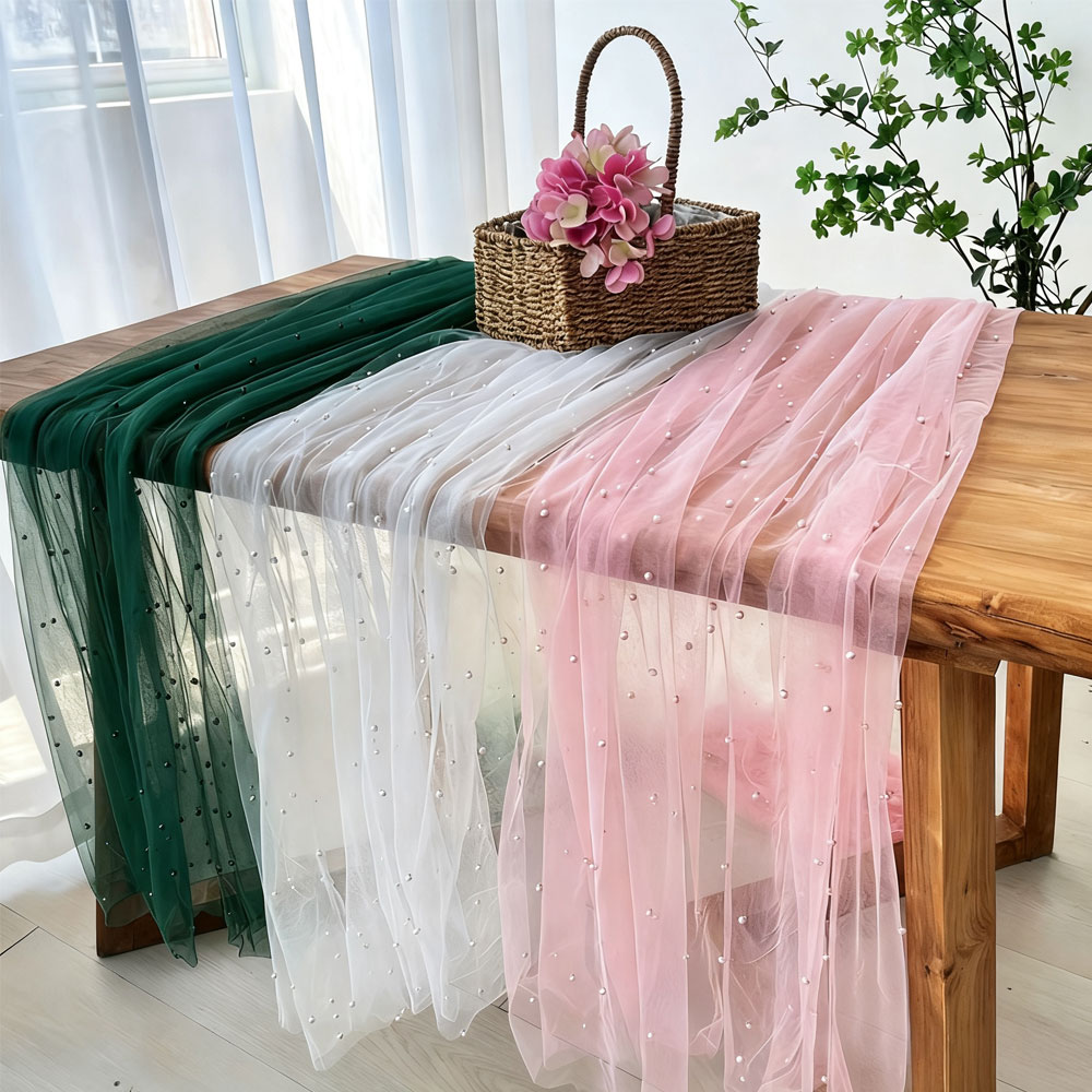 ผ้าปูโต๊ะทูลล์ลายไข่มุก, มีหลา - Christmas Table Runner บทวิจารณ์และราคา