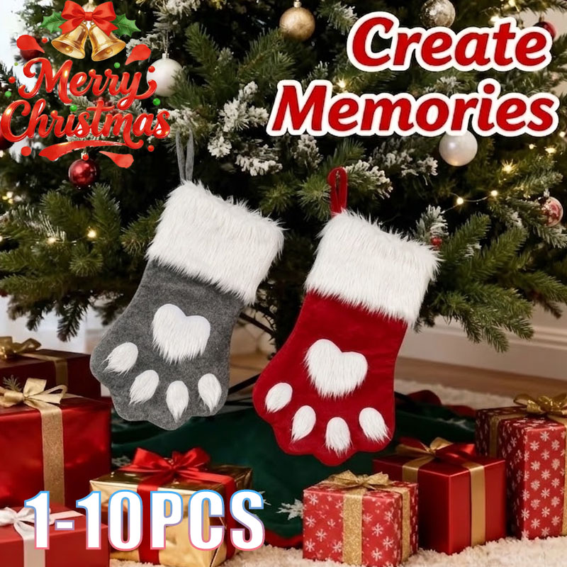 1-10 ชิ้น ถุงเท้าคริสต์มาสลายอ - Christmas Stocking Hanging บทวิจารณ์และราคา