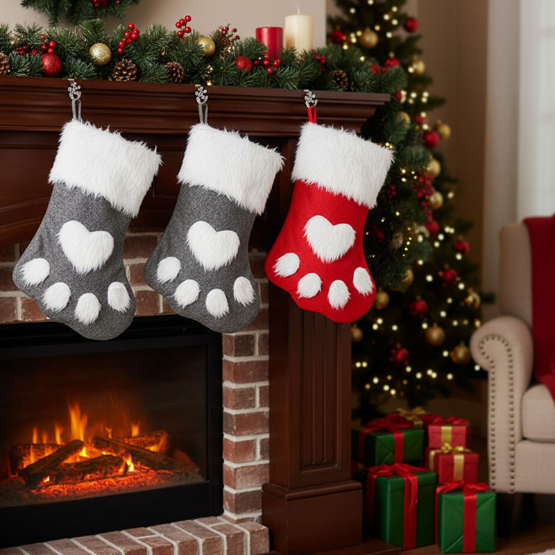 1-10 ชิ้น ถุงเท้าคริสต์มาสลายอ - Christmas Stocking Hanging บทวิจารณ์และราคา